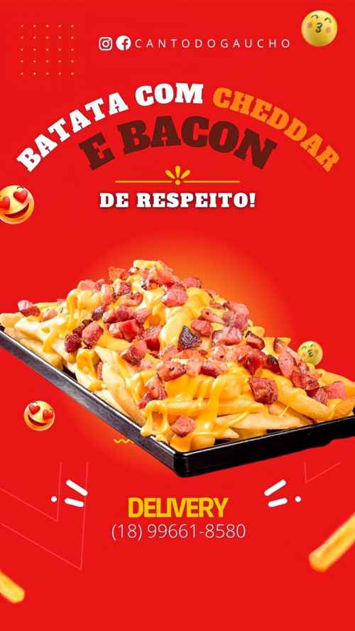 Batata com Cheddar e Bacon