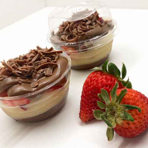 bombom morango pote nutella