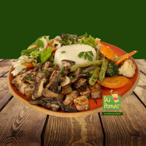 TOFU COM COGUMELOS VEGANO (COMPRE E GANHE 1 SUCO DE 330ML POR MAIS $2,00)