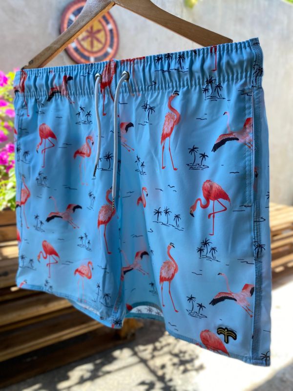 Short Elastano Premium Dubai – Flamingos 