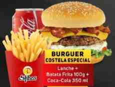Burguer Costela Especial + Batata Frita 100g. + Refri 350 ml.