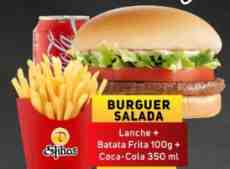 Burguer Salada + Batata Frita 100g. + Refri 350 ml.