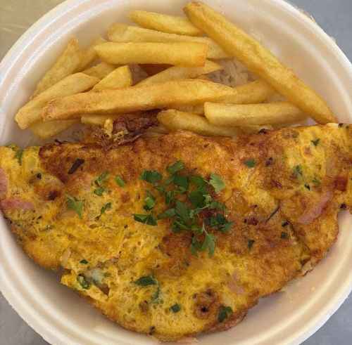 Omelete com Fritas