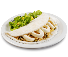 Tapioca Salgada de Frango com Requeijão Cremoso