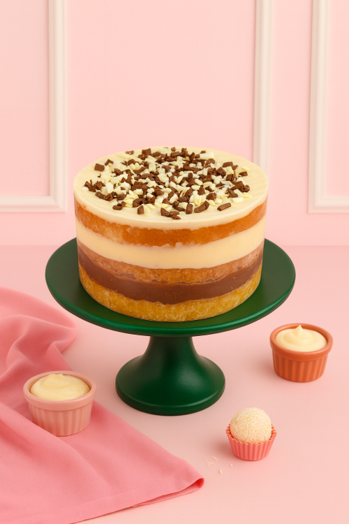 Bolo 1 kl de leite Ninho e trufa de chocolate  (Pronta entrega) 