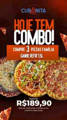 combo 3 pizzzas familia+ refri 1,5 gratis