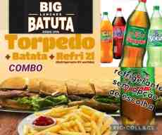 Torpedo Tradicional - COM BATATA FRITA E REFRIG.  (REFRIGERANTE SEM OPÇÃO DE ESCOLHA)